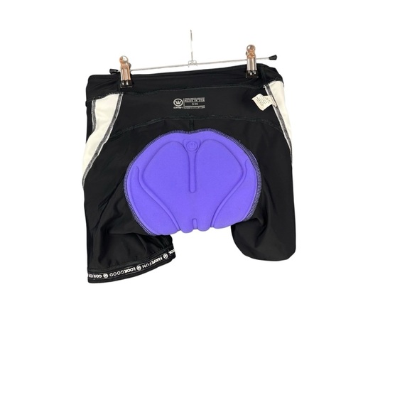 EUC Canari Pro Gel Black Padded Cycling Shorts w/White Accents Sz Small - Picture 10 of 12